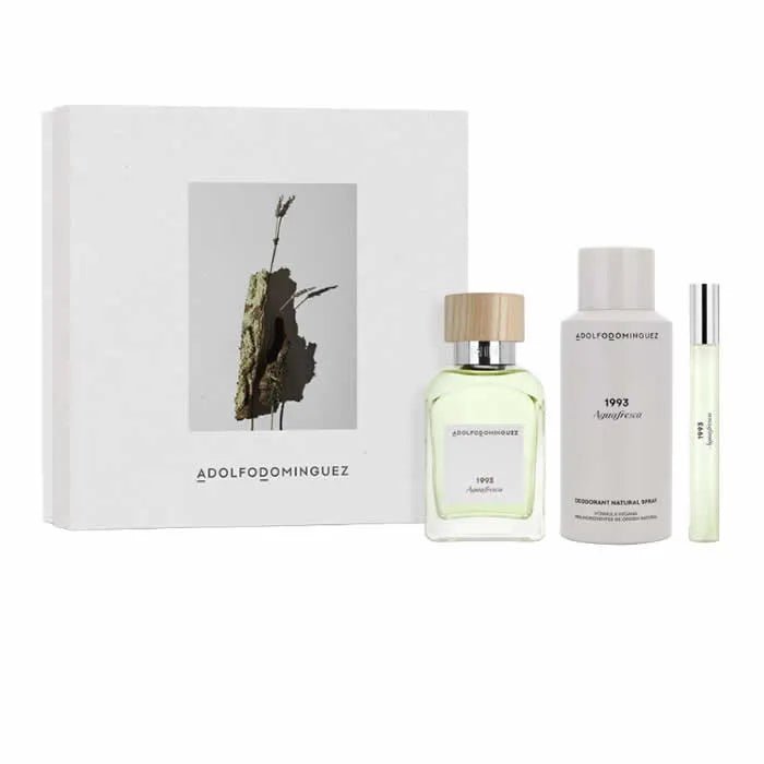 Adolfo Dominguez Agua Fresca Eau de Toilette Spray 120ml Coffret 3 Produits Parfum Homme - Afanaya